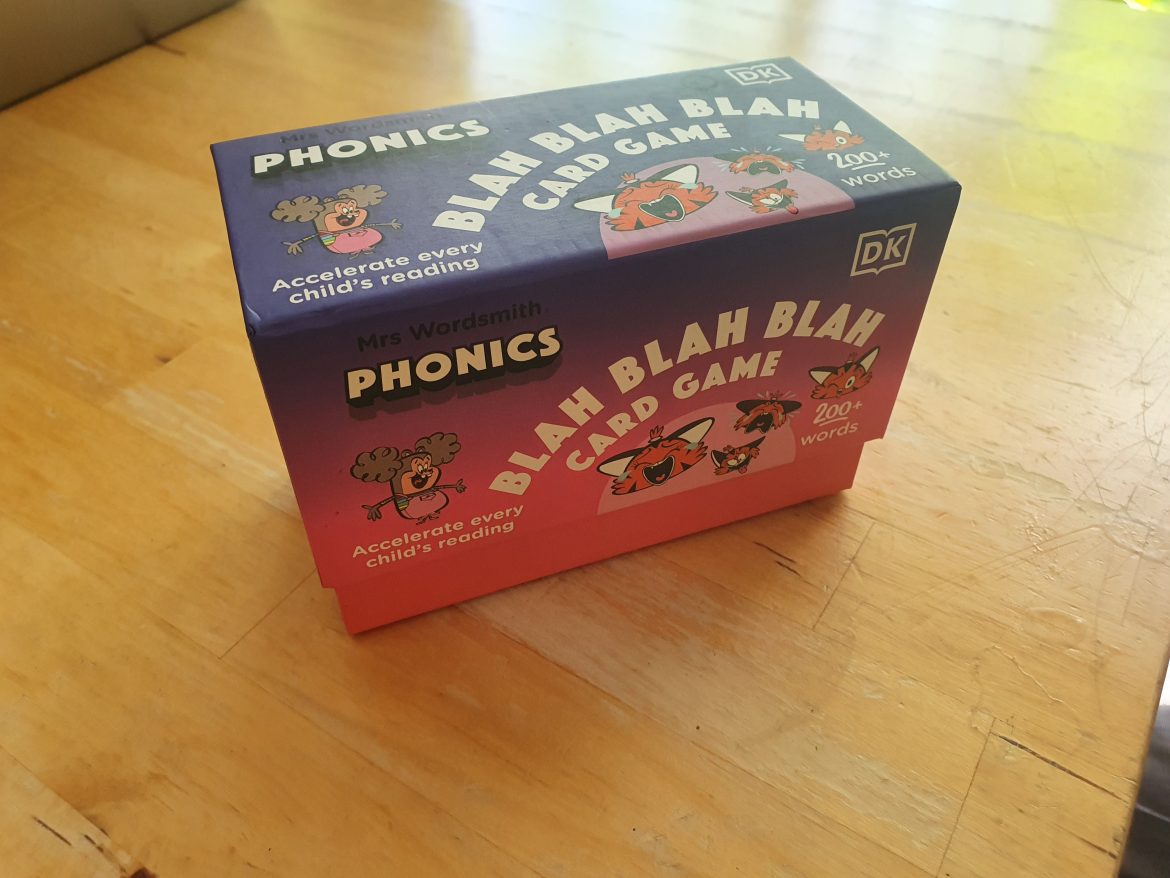Photo of the Blah Blah Blah card game box