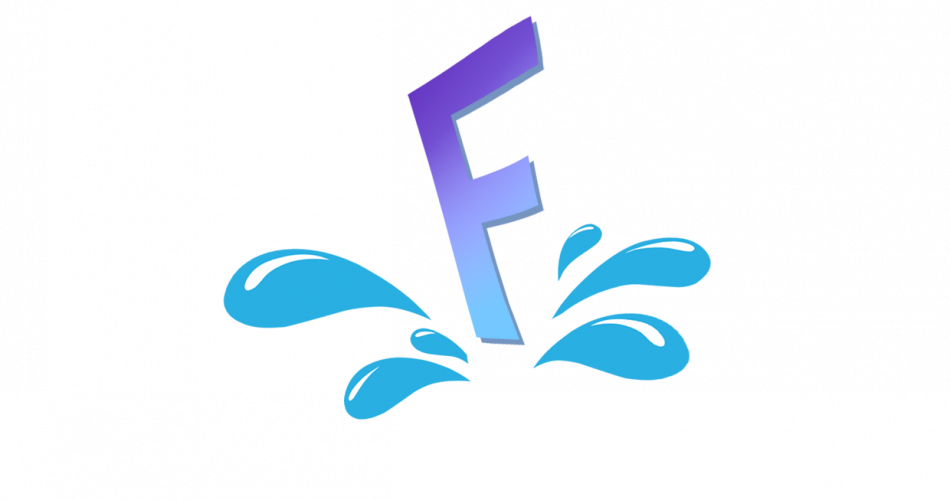 Fun and Games.org icon. F jumping into a puddle