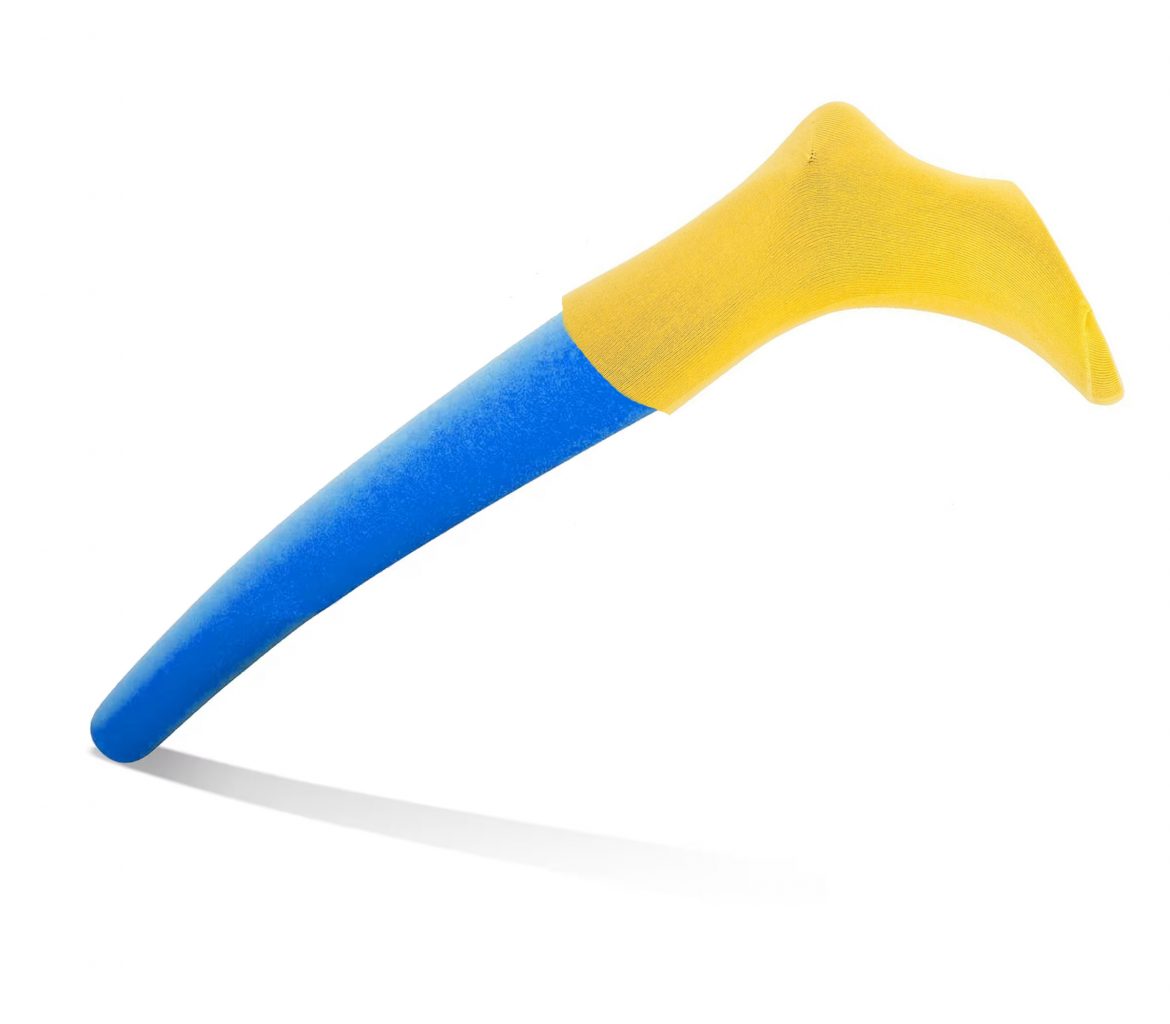 Pool noodle with a sock over one end