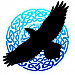 cropped-cropped-MAIN-raven-moon-bluegrad-512.png Logo of Kit Logan. Silhouette of a flying raven against roundel of celtic knotwork.